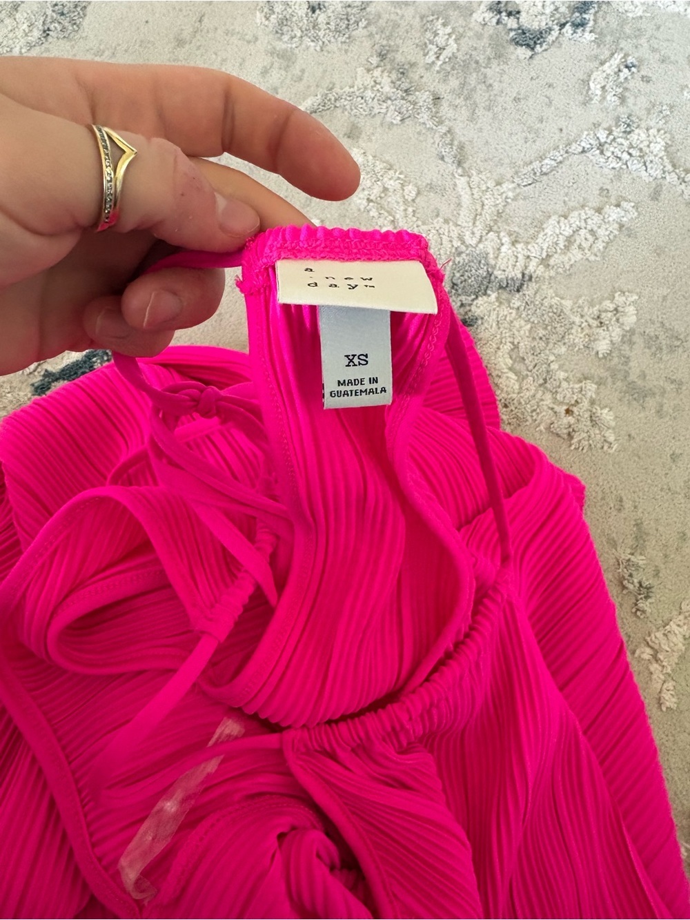 a new day Hot Pink Pleated Midi Dress - Picture 2 of 5